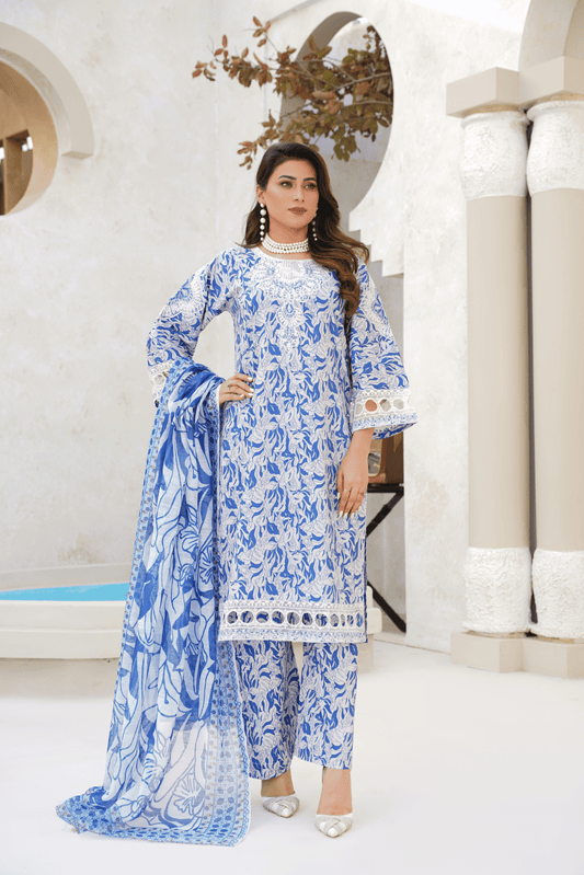 Memonaas Modern Summer Lawn Collection – 3 Piece Set