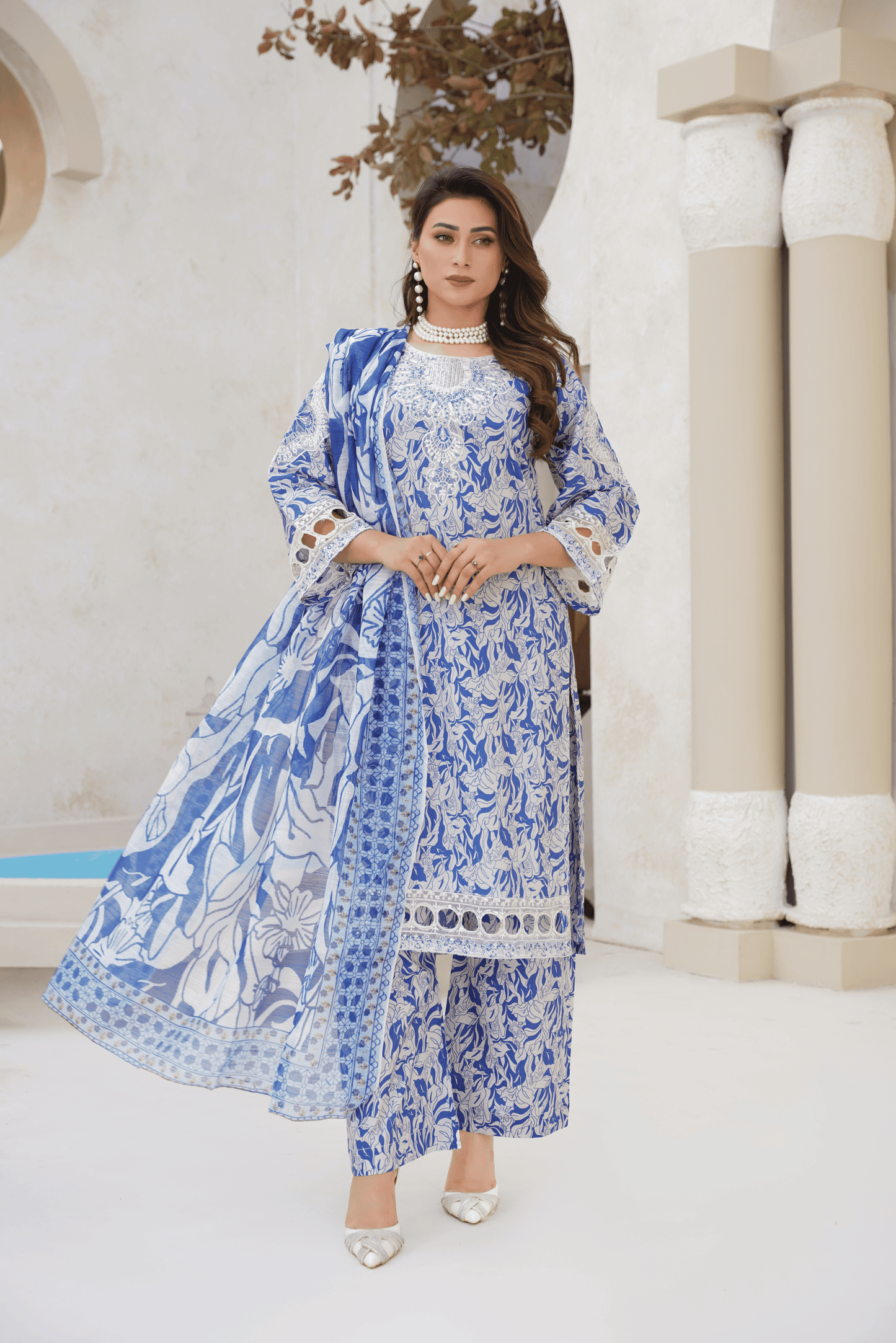 Memonaas Modern Summer Lawn Collection – 3 Piece Set
