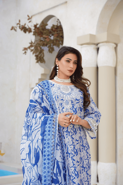 Memonaas Modern Summer Lawn Collection – 3 Piece Set