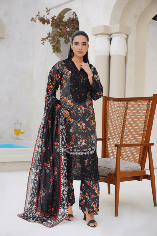 Memonaas Vibrant Floral Lawn Suit – Summer Ready