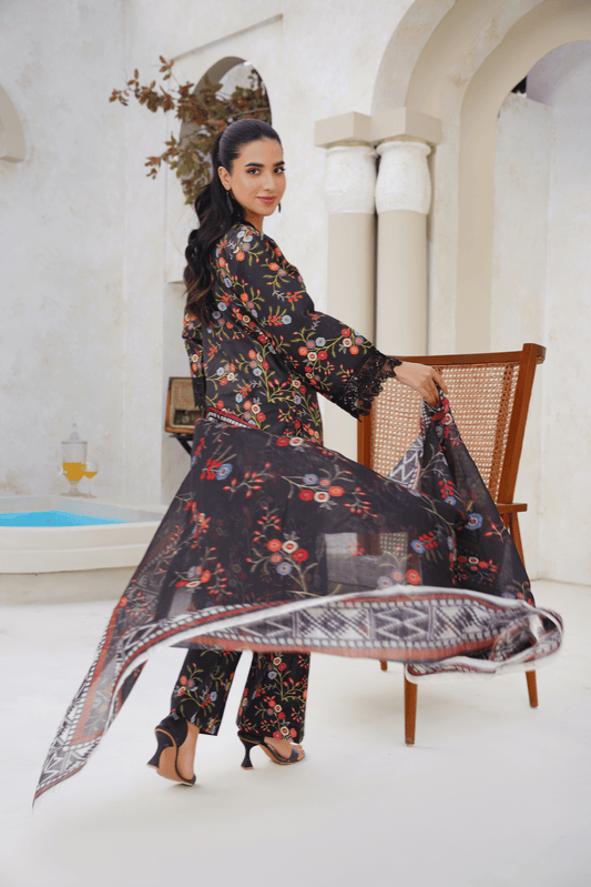 Memonaas Vibrant Floral Lawn Suit – Summer Ready