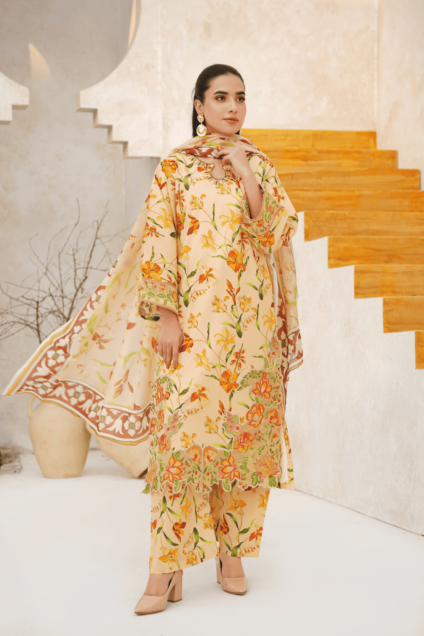 Memonaas Trendy Summer Lawn Suit – Floral Edition