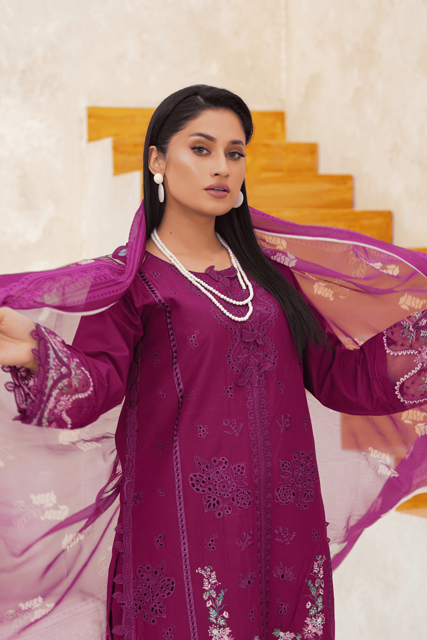 Memonaas Sophisticated Lawn 3 Piece Suit for Women