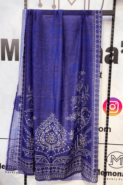 Embroidered Luxury Lawn 3 Piece Suit with Printed Dupatta