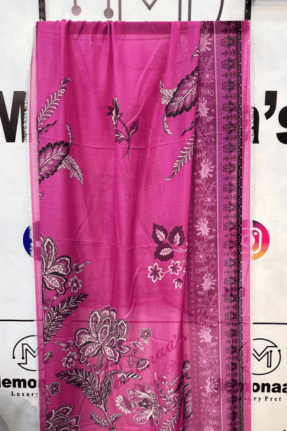 Embroidered Luxury Lawn 3 Piece Suit with Printed Dupatta
