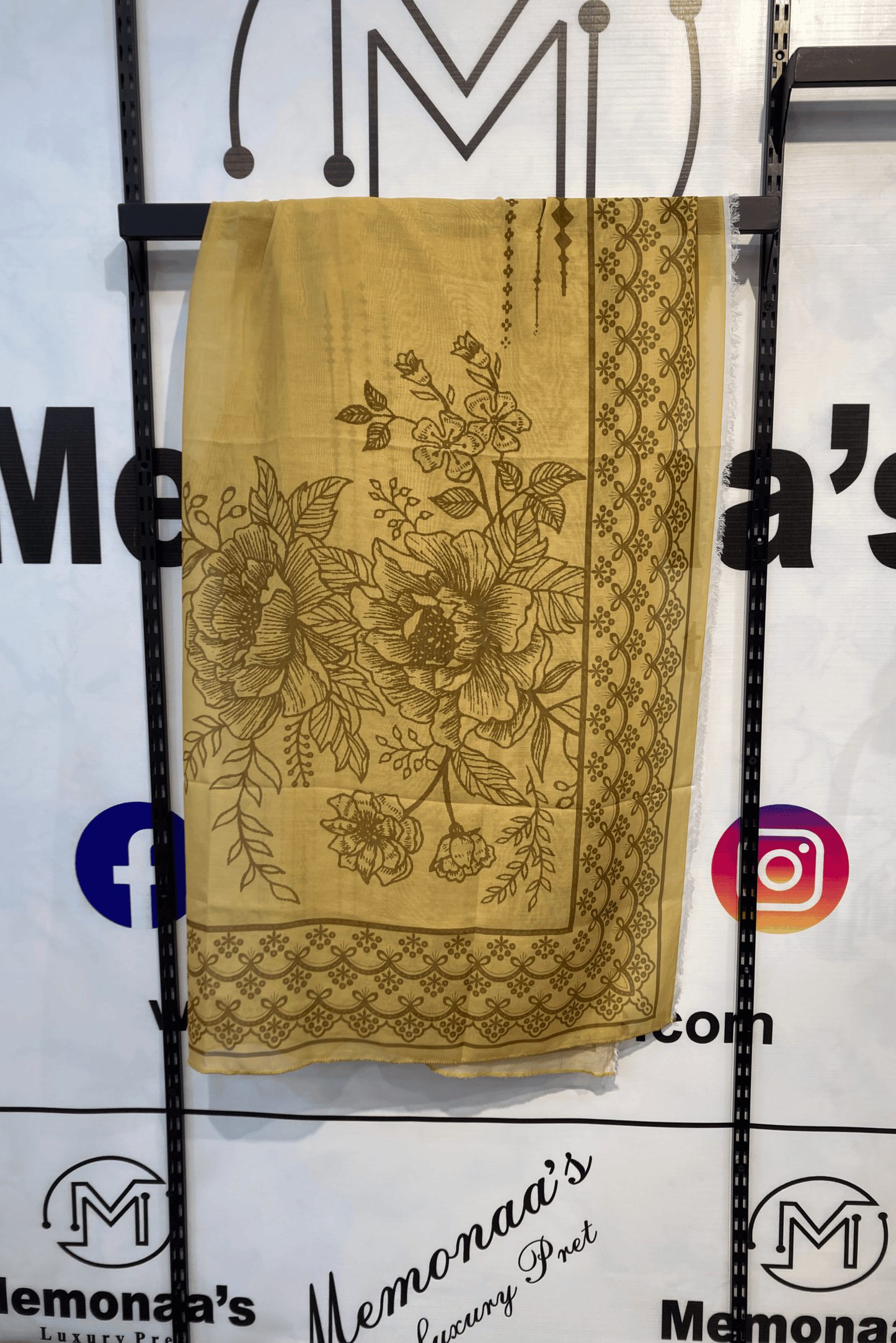 Embroidered Lawn 3 Piece Suit with Chiffon Dupatta – Magenta