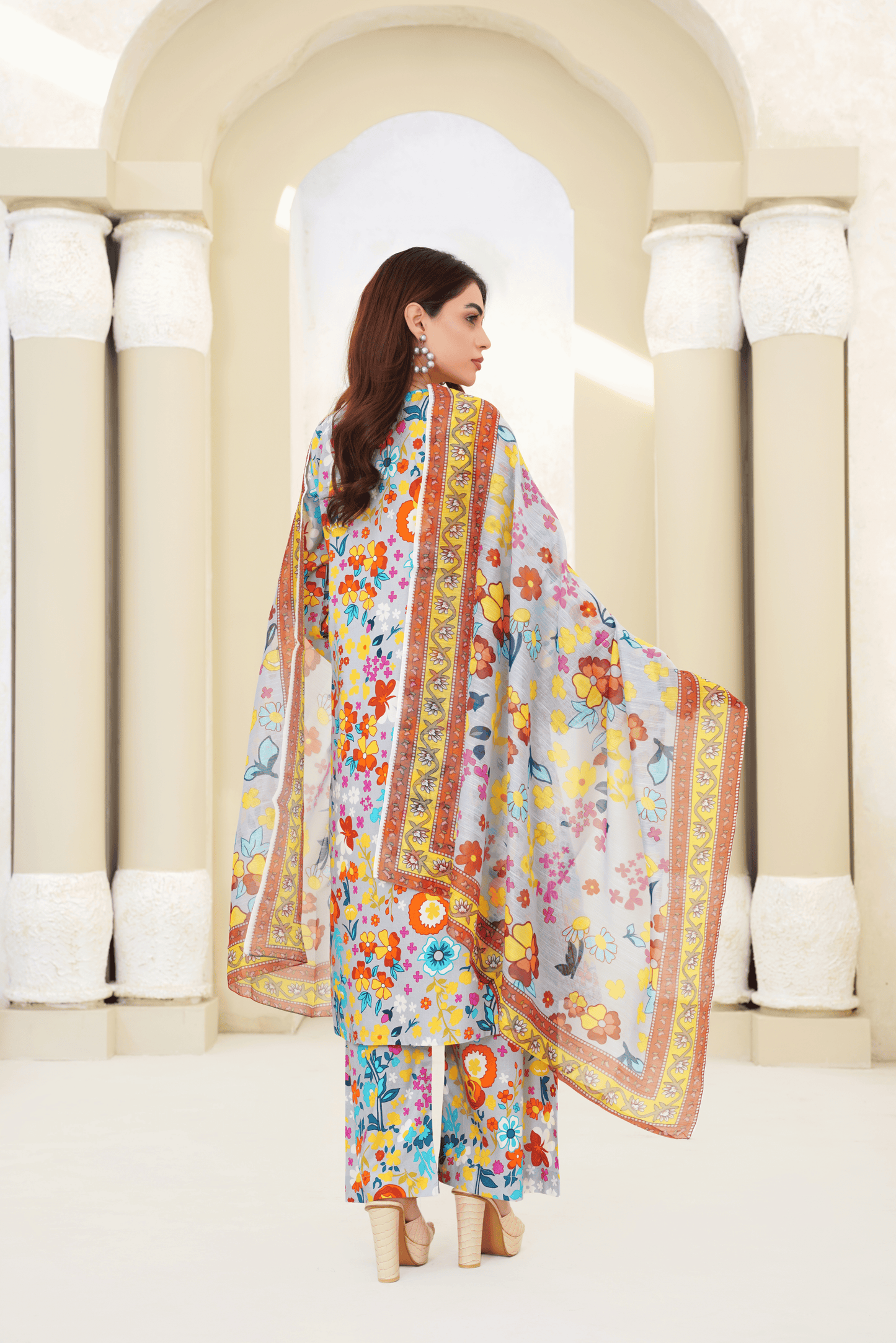 Memonaas Summer Vibrant Floral 3 Piece Suit