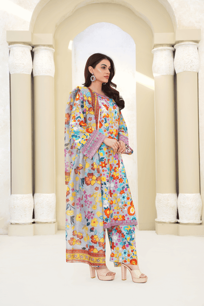 Memonaas Summer Vibrant Floral 3 Piece Suit