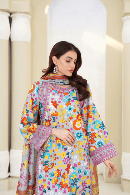 Memonaas Summer Vibrant Floral 3 Piece Suit