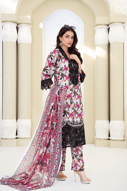 Memonaas Black Lace Floral 3 Piece Summer Suit